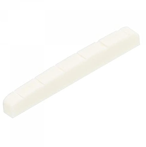 sourcing map 6 String Pre-Slotted Electric Guitar Bone Nut for LP Guitar Replacement Bass White,42x3.5x5.5mm