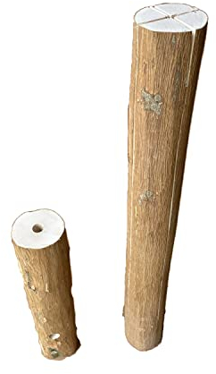 Antorcha de madera 3 unidades de fuego sueco Antorcha de árbol Finnantorcha jardín fuego madera (fuego sueco, 50 cm)