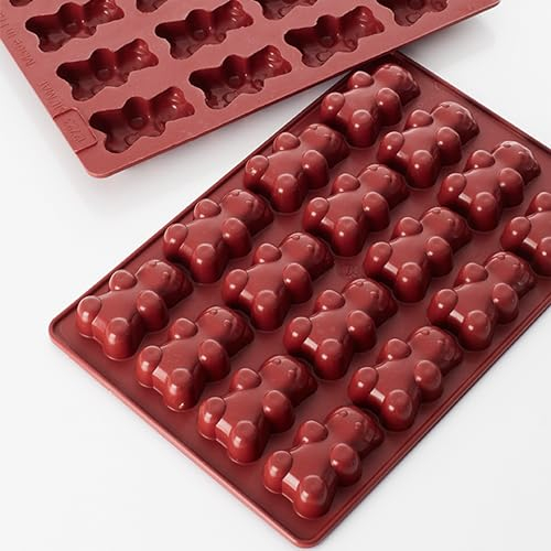 Maé - Moule Ourson 16 Alvéoles - Silicone Alimentaire Premium Anti-Adhérent - Souple, Démoulage Facile et Net - Résistant Températures -45°C / +280°C - 21 ml