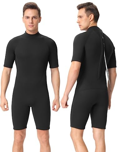 FLEXEL Combinaison en néoprène pour Femme Shorty 3 mm pour Adulte Surf Plongée 10 mm Maillot de Bain à Manches Courtes pour garçons et Filles