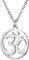 SIPURIS OM-Halskette für Damen, indisches Yoga, Aum, Om, Ohm, Edelstahl, hinduistische Meditation, Charm, Sanskrit-Symbol Amulett, Schmuck für Männer, Kein Edelstein (Silber)