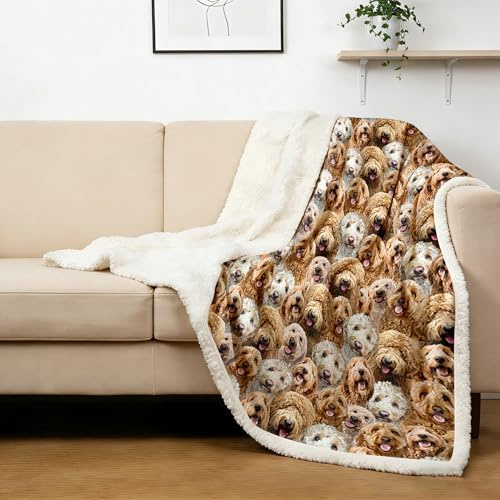 BlessLiving Cockapoos Blanket King 274x228cm Blanket King | Sherpa; Soft; Reversible; BlessLiving Cockapoos Blanket King 274x228cm Luxury; Size; Fleece; Throw; Ultra; Cosy; Fuzzy