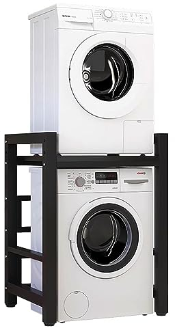 Hsivtns Cadre de Connexion Universel pour Machine à Laver/sèche-Linge,Meuble de Rangement au Dessus du Lave-Linge Universel Cadre Intermédiaire pour Lave-Linge et Sèche-Linge