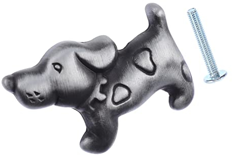 DOITOOL Stilvolle Schubladenknöpfe in Hundeform. Kleiderschrankgriffe Aus Zinklegierung Für Jungen- Und Mädchenmöbel