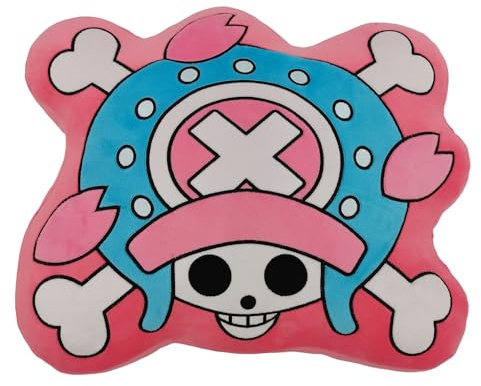 Hômadict Coussin One Piece Pirate Chopper - Sous Licence officielle - Rose et bleu - Taille 40 centimètre