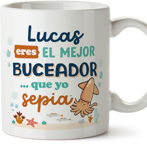MUGFFINS Tazas Personalizadas para BUCEADOR hombre - En Español - Mejor que yo Sepia - 11 oz / 330 ml - Regalo Personalizable original y divertido