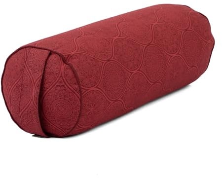 Bodhi Yoga Bolster Ø 22 cm | Maharaja Collection | Yogabolster aus 100% Baumwolle | Yogarolle mit Kapokfasern | Yogakissen für Restorative & Yin Yoga