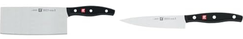 ZWILLING Twin Pollux Chinese Chef's Knife, 7 inch, Black & 30725-131-0 Twin Pollux Utility Knife, 13cm Black