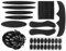 Lhbwhiz Fahrradhelm Polster Kit,Universal Klettpunkte Helmpolster,Fahrrad Schaumstoffpolster Polsterung,Schwammschutz Ersatz Helm Pads,Innenpolster Zubehörmatten,für MTB Helm,Motorradhelm(Schwarz)