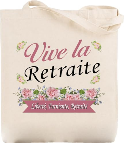 Cadeau collegue de travail Femme Depart Retraite Tote Bag Vive la Retraite