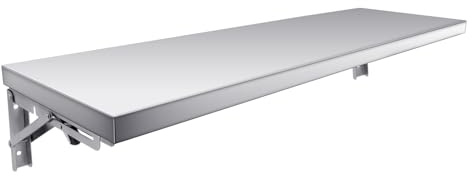 TAIMIKO Klappregal Edelstahl Wandregal Klappbar Regal Wand Küchenregal 60cm | Wandmontiertes Regal Gewerbliche Küchenregale Food Truck Restaurant,Garage,Wäscherei,Hauswirtschaftsraum Wäsche Klapptisch