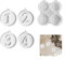 Silikonform Kerzenhalter Gießformen Zahlen 1-4 - Einschieber für Beton (C)