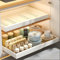 Gemsaya Pull Out Cabinet Organizer, Extendable Sliding Slide Out Pantry Shelves Storage Adjustable Width 32cm to 52cm, White Roll-Out Sliding Drawer Organiser Shelf No Need Drill for Kitchen
