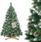 ROYAL TREES Künstlicher Weihnachtsbaum 220 cm Diamantkiefer mit Kunstschne Weihnachtsbaum Künstlich