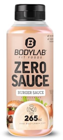 Bodylab24 ZERO Sauce, Burger Sauce, 265 ml | Kalorienarm, nur 3–9 kcal je 15-g-Portion, fett- und zuckerreduziert, ideal für süße und herzhafte Speisen