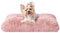 EHEYCIGA Flauschig Hundebett Kleine Hunde, Hundekissen Waschbar, Kuschelig rutschfest Hundematte mit Langem Plüsch, Rosa, 60x45cm