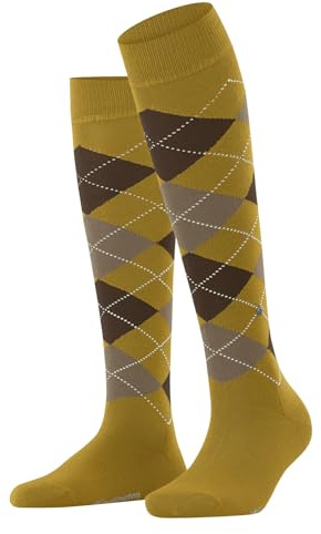 Burlington Damen Kniestrümpfe Marylebone W Kh Wolle lang gemustert 1 Paar, Gelb Curry 1590, 36-41
