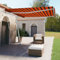 Baziroo Tenda da sole elettrica moderna per balcone, terrazze, caffè o ristoranti, decorazione per esterni, impermeabile e protezione solare arancione e marrone, 400 x 350 cm
