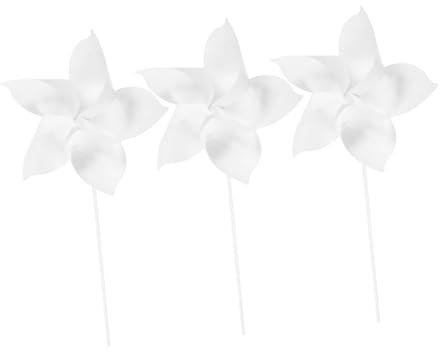HONMEET 3Pcs DIY Sublimation Windmill Kit Plastic for Boy Girl Decoration Versatile Indoor Outdoor Use for Custom Designs and Fun Activities