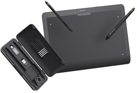 Xencelabs Pen Tablet Medium v2 Drawing Tablet 12 Wireless Graphic Tablet with 2 Pens Battery-free