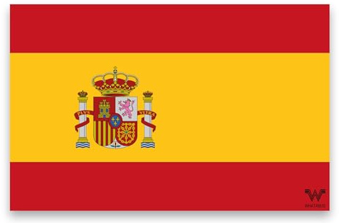 Spanien Flagge Aufkleber Sticker 8,5 x 5,5 cm für Auto & Wohnmobil – Länderflagge – Alle Länder verfügbar