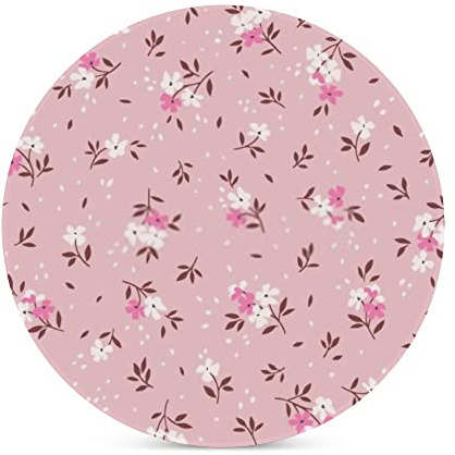 Dessous de verre en céramique Avec Base en liège absorbant Les rayures et Les taches Pour la Maison, Les cadeaux de pendaison de crémaillère, imprimé de jolies Fleurs Roses, 1 pièce