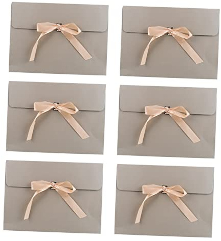 Anneome 6 Stück Kreative Geschenkkarton mit Schleife Stilvolle Aufbewahrungsboxen für Verpackung und Organisation Silber für Feiern und Besondere Anlässe