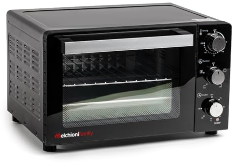 Forno Elettrico Devil 23 Litri Melchioni doppio vetro di sicurezza termoisolato resistenze Acciaio grill, combinato ventilato luce interna 1200W Timer Termostato by Dimensione Elettronica