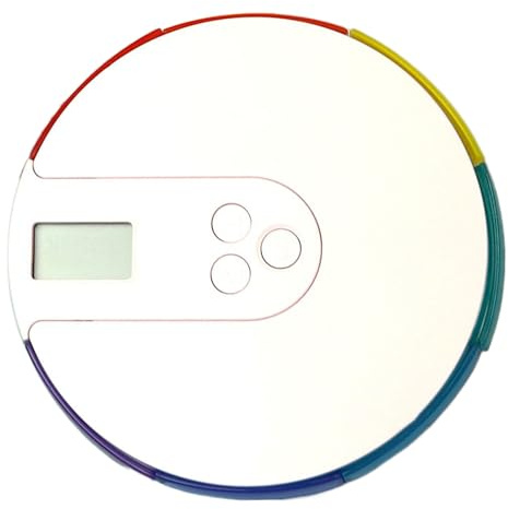 Pillbox mit Alarm für Medikamente | Automatischer Pillenspender mit digitaler Anzeige, bis zu 4 Alarme pro Tag | 7-Tage-Tablettenorganizer für Zuhause, Büro, Senioren