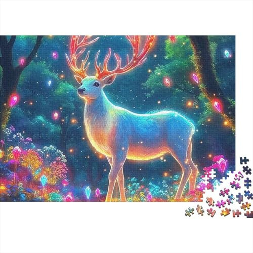 Dreamy Light-Up Stag 1000 Piece Jigsaw Puzzle for Adults 52x38cm/1000pcs