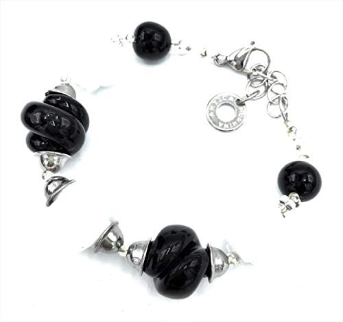 Pulsera Mujer ámbar cristal Murano Made in Italia L468