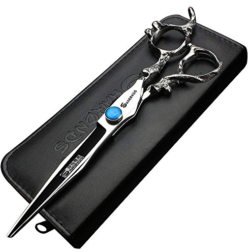 6/7/8/9 Zoll Professionelle Haar Schneiden Dünnen Schere Kit Japanische Friseur Schere Friseur Friseur Friseur Schere für Männer oder Frauen (6 Zoll 4PC) (7-Zoll flach-C)