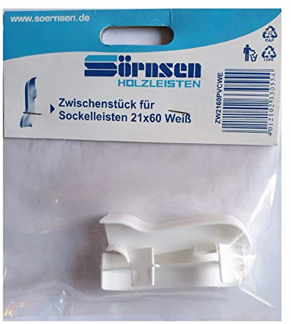 sörnsen Zwischenstück zu Sockelleiste 21x60 mm Farbe: Weiß