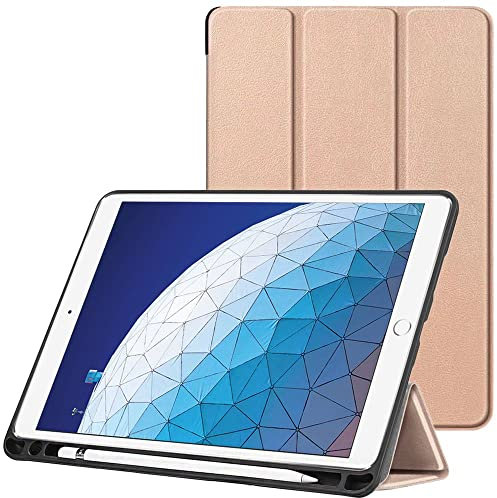 ebestStar - Coque pour iPad Air 3 2019 10.5 Apple, Etui Slim Cover Porte Stylet, Housse PU Cuir Rabat Magnétique, Or/Doré
