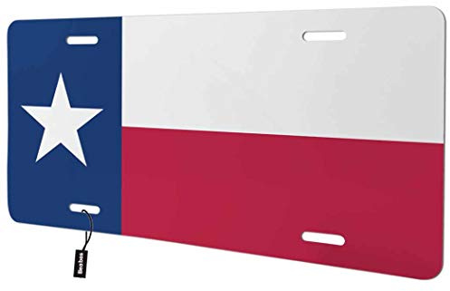 Beabes Nummernschildabdeckung mit Texas-Staatsflagge, amerikanische Patriot-Flagge, blau, weiß, rot, dekorative Nummernschilder für die Vorderseite des Autos, Waschtischschild für Männer und Frauen