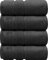 Westlane Linens Luxury Hand Towels - (50x100 cm, 4 Pack) - Ultra Soft 100% Ring Spun Cotton Highly Absorbent & Quick Dry - Premuim Hotel & Spa Quality Towel Sets (Charcoal)