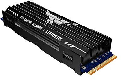 TEAMGROUP T-Foce CARDEA II TUF Gaming Alliance 512GB NVMe M.2 2280 PCIe Gen3x4 Gaming Solid State Drive SSD mit Kühlkörper TM8FPB512G0C310 (Lese-/Schreibgeschwindigkeit bis zu 3.400/3.000 MB/s)