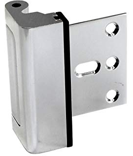 One Piece of Aluminum Alloy Security Door Lock Reinforcement Dead Bolt Child Safety Door Lock Oxidized Silver Color