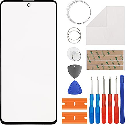 Duotipa Réparation d'écran en verre avant compatible avec Samsung Galaxy A51 SM-A515F/DSN 6,5 + outils (pas d'écran ni numériseur tactile)