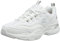 Skechers D'lites 4.0 Fresh Diva, Sneaker Donna, White Leather Mesh Gray Trim, 39 EU
