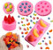 5 pezzi mini 3D ananas fragola arancia mirtillo gelso candela silicone frutta stampo per cupcake torta topper decorazione