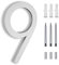 8 Inch Floating House Numbers, Address Numbers for Outside, Metal Silver Large Modern House Numbers, Door Numbers for Mount Aluminum Silver Number 9
