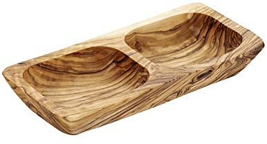 APS Schale -OLIVE- 17,5 x 8,5 cm, H: 2,5 cm Olivenholz 0,15 Liter (Jedes Teil ist ein Unikat. Farbe und Maserung kann abweichen.)