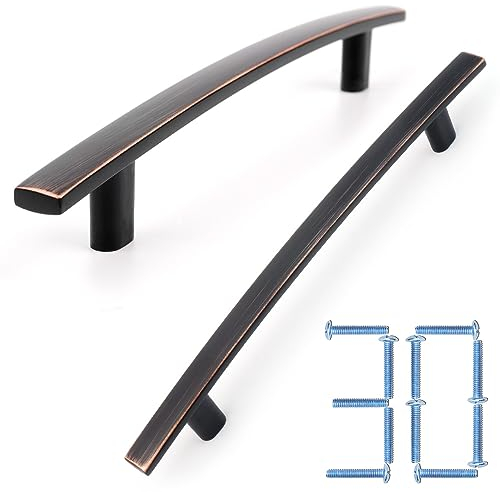 KOOFIZO Schrankgriffe aus Bronze, Ölgeriebene, bronzefarbene Schrankgriffe, 12,7 cm, geriebene Bronze-Hardware für Küchenschränke, Schubladen, Kommoden, 1961, Schrank, Schlafzimmer, Badezimmer, 30
