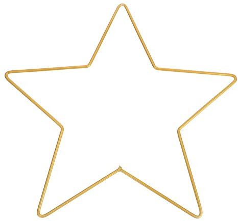 BESPORTBLE 30 cm goldener Sternkranzrahmen: Metall-Traumfängerringe, Goldstern-Blumenkranz-Ringe für Heimwerker, Erntedankfest, Weihnachten, Neujahr, Hochzeit