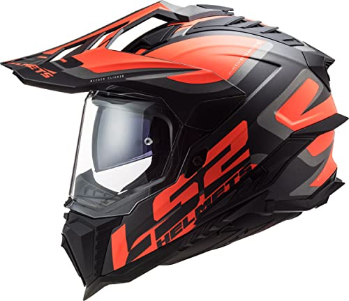 LS2, Motocross Helm EXPLORER CARBON FRONTIER Titanium Red, XXL
