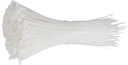 ELSAIL 1000/500/250/100pcs Nylon Cable Tie 4 * 200 Self-locking Binding Cable Tie Plastic Buckle Strength Size Wire Tie White (Color : 5x400mm 250pcs)