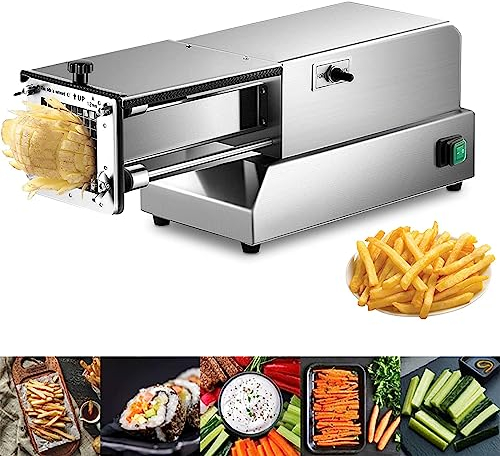 Coupe-frites, coupe-pommes de terre électrique professionnel en acier inoxydable avec lame de 8 mm, 10 mm, 12 mm, trancheuse professionnelle commerciale et domestique, utilisation pour pommes de terre