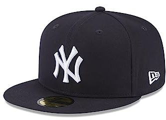 New Era Team Side Patch 59Fifty Cap NY Yankees Dunkelblau Weiß, Size:7 5/8