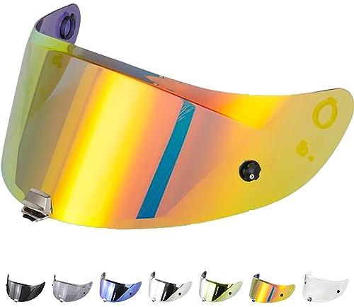 Everalo Visiere Casque Compatible avec Hjc Rpha 70 - Rpha 11 - Hj26 - Ecran Pinlock et Tearoff Ready - Visière Anti-Rayures et Anti-buée (Rouge)